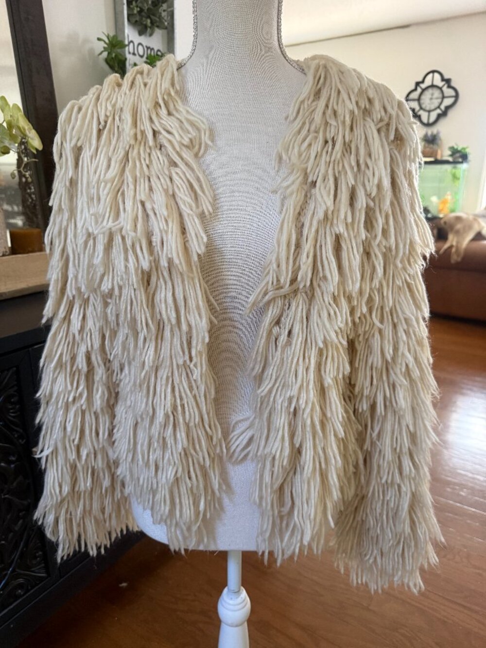 Shaggy Crochet Ladies Jacket